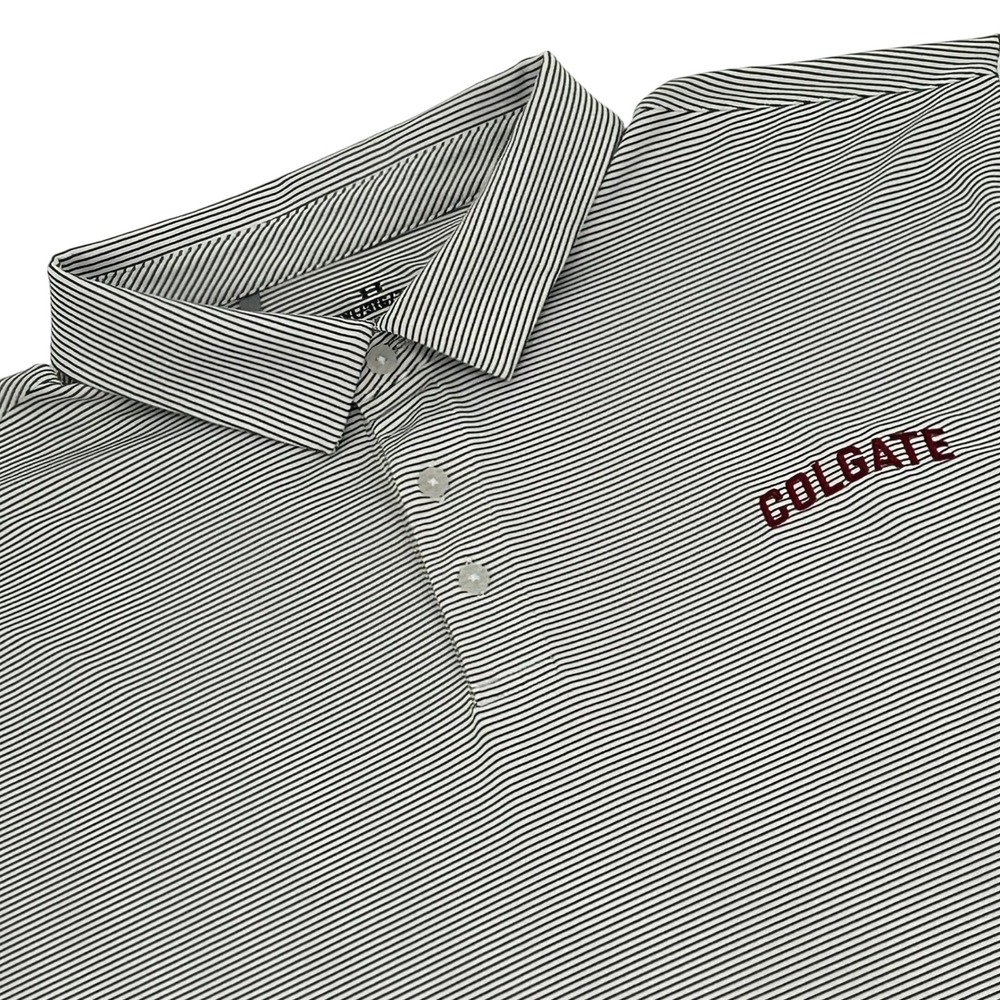Colgate University Raiders Under Armour Polo Shirt Men 3XL Gray Striped NCAA